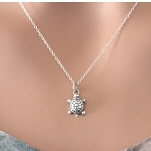 Sterling Silver Turtle Necklace